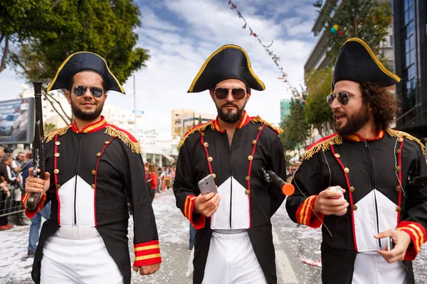 Limassol Chipre Março 2016 Participantes Não Identificados Durante Desfile Carnaval — Fotografia de Stock