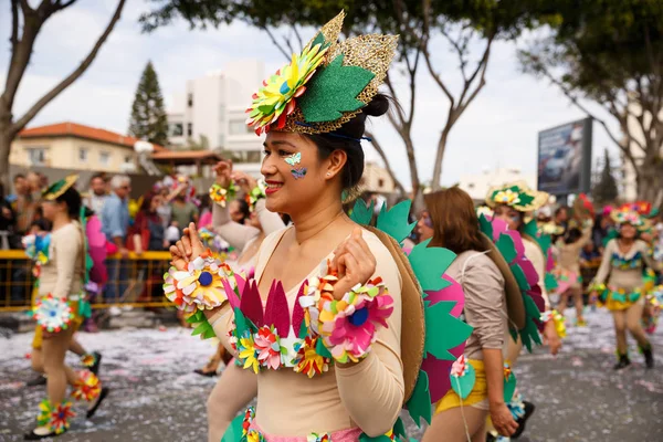 Limassol Cypr Marca 2016 Niezidentyfikowane Uczestników Podczas Parady Karnawałowe Założona — Zdjęcie stockowe