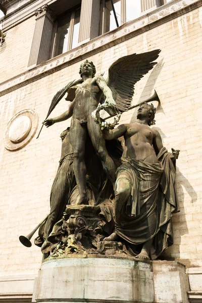 Statue Enseignement Art Charles Van Der Stappen Entrée Musée Royal — Photo