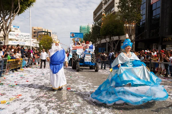 Limassol Cipro Marzo 2016 Partecipanti Non Identificati Durante Sfilata Carnevale — Foto Stock