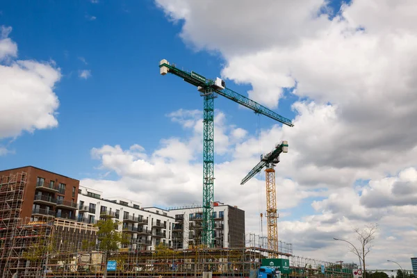 Hamburg Germany August 2016 Construction Site Cranes Building Hafencity District — Stock Photo, Image