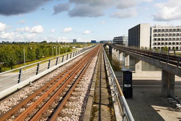 Ferrocarril Copenhague Dinamarca — Foto de Stock