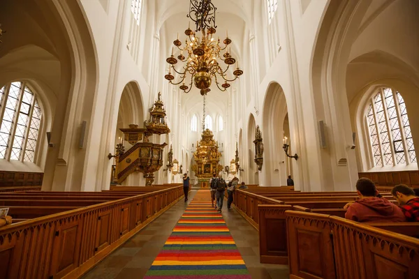 Malmo Σουηδία Αυγούστου 2017 Εσωτερικό Της Εκκλησίας Του Αγίου Πέτρου — Φωτογραφία Αρχείου