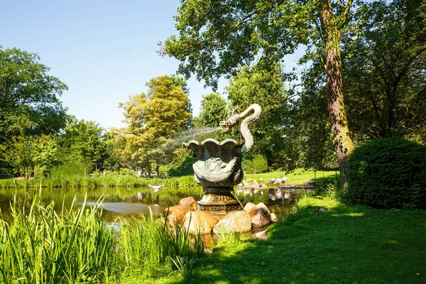 Dragon Fontein Dierentuin Van Hagenbeck Hamburg Duitsland — Stockfoto