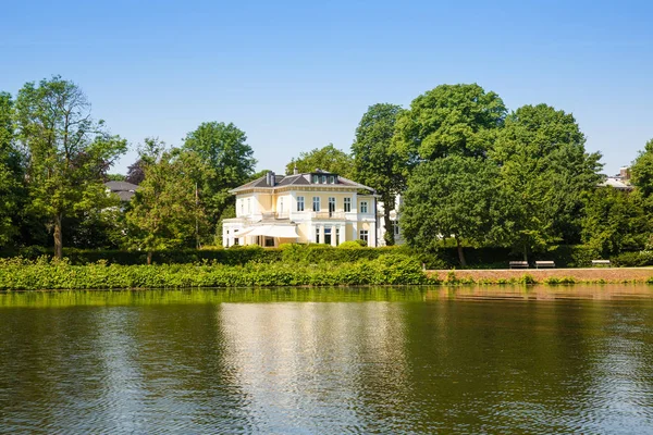 Hamburgo Vista Desde Lago Alster Gamburg — Foto de Stock