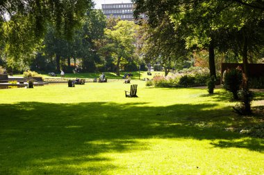 Planten BM Blomen popüler rahatlatıcı ve yer spor Parkı, Hamburg, Almanya - 16 Ağustos 2016 - görünüm.