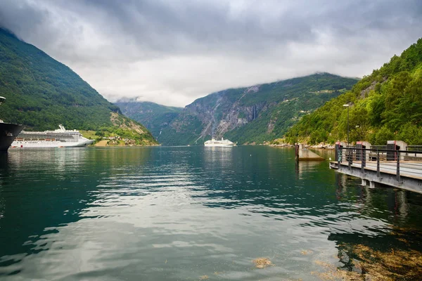 Geiranger Mooiste Fjord Wereld Noorwegen Unesco Werelderfgoed — Stockfoto