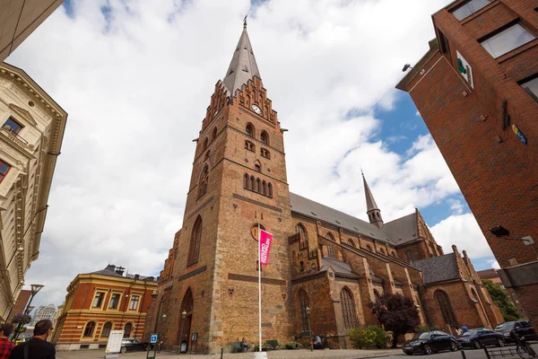 Malmö Szwecja Sierpnia 2017 Zewnątrz Kościoła Świętego Piotra — Zdjęcie stockowe