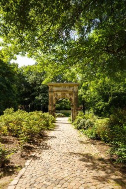 Planten BM Blomen popüler rahatlatıcı ve yer spor Parkı, Hamburg, Almanya - 16 Ağustos 2016 - görünüm.