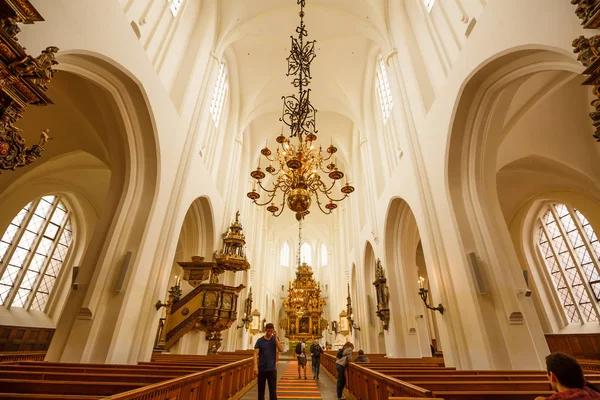 Malmö Zweden Augustus 2017 Het Interieur Van Sint Pieterskerk — Stockfoto