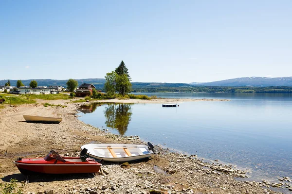 Landskap Med Tältplats Och Sjö Norge — Stockfoto