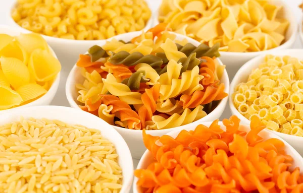 Verschiedene Arten von Pasta — Stockfoto