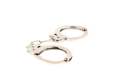 Beyaz bir arka plan üzerinde izole kelepçe.