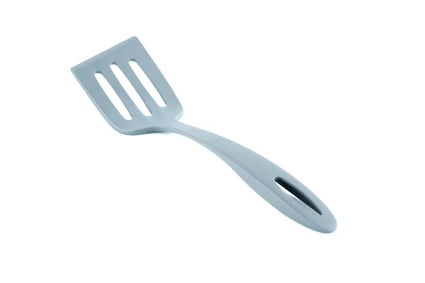 Spatola Utensile Cucina Plastica Grigia Isolata Sfondo Bianco — Foto Stock