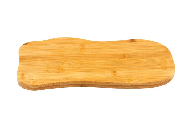 Houten Snijplank Geïsoleerd Witte Ondergrond — Stockfoto