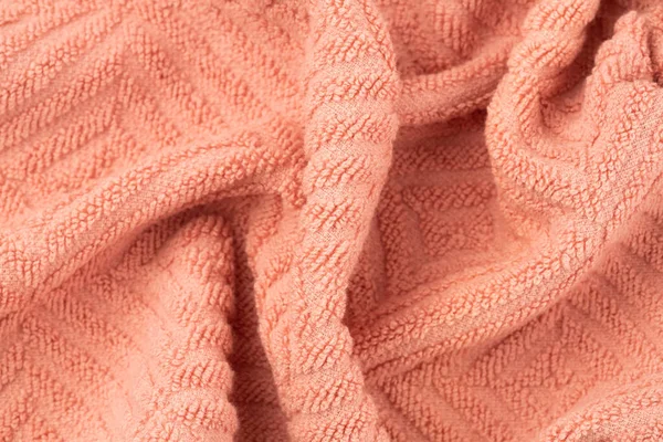粉红毛巾质地为背景 水平图片 — 图库照片