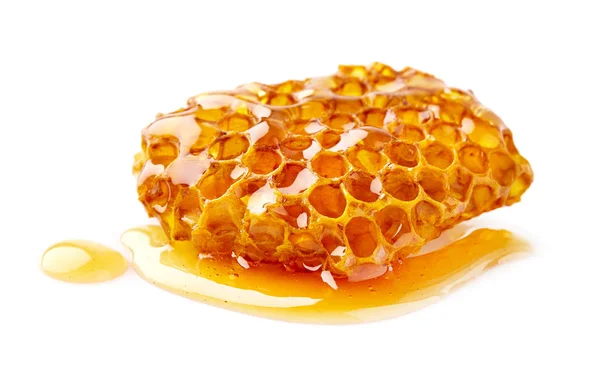 Honeycomb Närbild Vit Bakgrund — Stockfoto