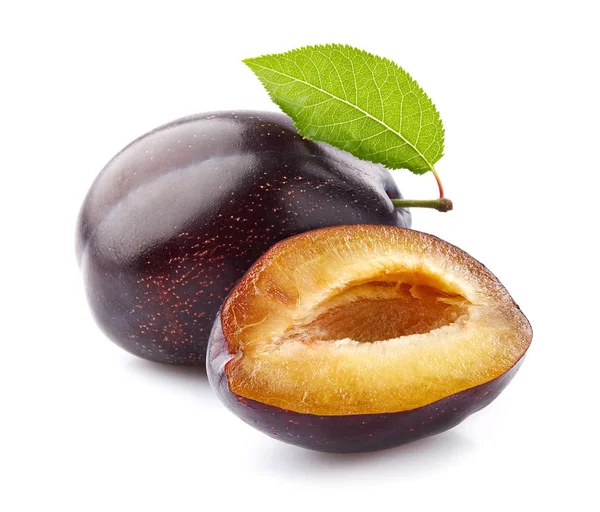 Plum Slice Closeup — Stock Photo, Image