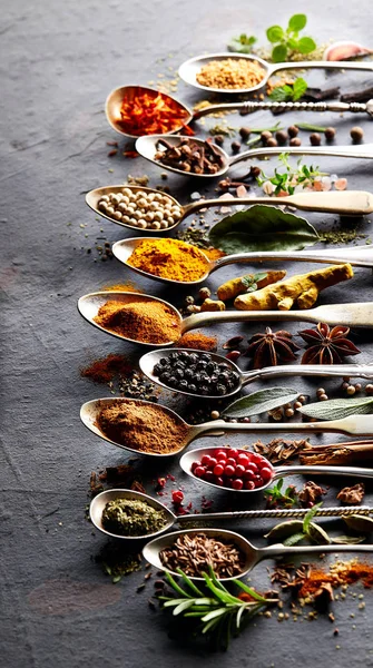 Spices Black Board — Stock Photo, Image