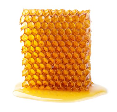 Petek üzerinde closeup beyaz