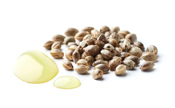 Drop Oil Seeds White Background — Stock Photo, Image