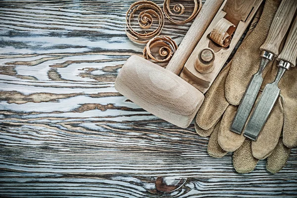 Koruyucu eldiven tahta çekiç düz ürün yelpazesine uçak keskiler