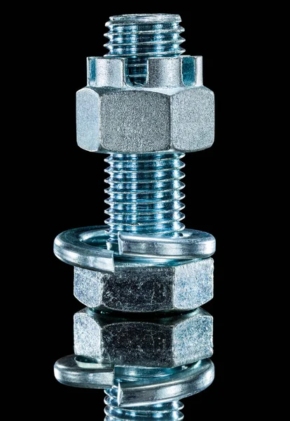 İnşaat somun screwbolt rondelalar siyah yüzeyi