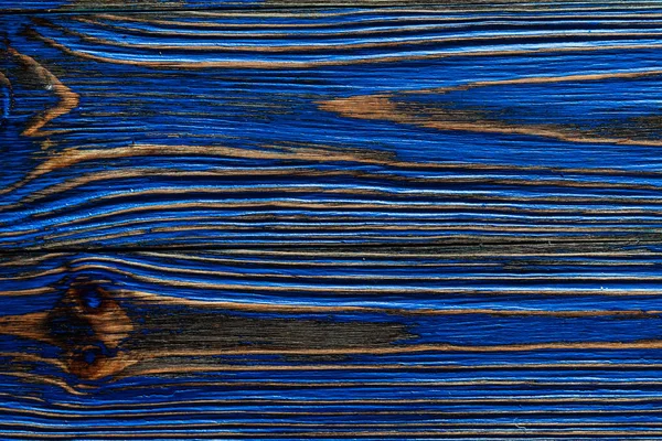 Blue vintage striped wooden board horizontal image — Stock Photo, Image