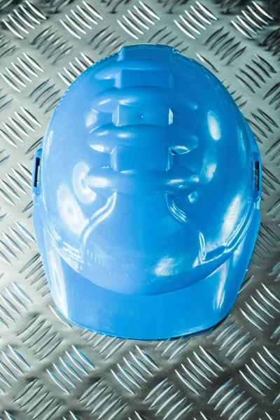 Safety Building Helmet Grooved Metal Sheet — Stock Photo, Image