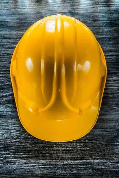Protective Building Helmet Wooden Board — Stock Photo, Image