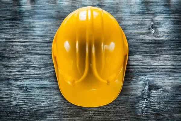 Capacete Construção Segurança Placa Madeira — Fotografia de Stock