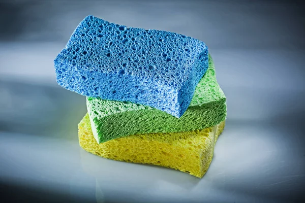 New Sponges White Background — Stock Photo, Image
