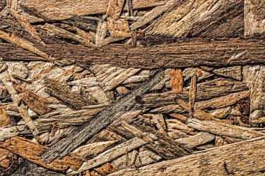 Sıkıştırılmış İnşaat ahşap yatay görünüm.