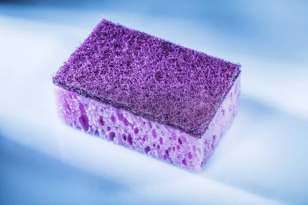 New Violet Sponge White Background — Stock Photo, Image