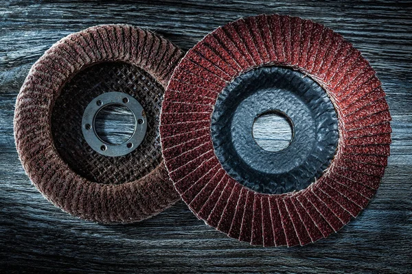 Polishing Discs Wooden Board — Stock Photo, Image