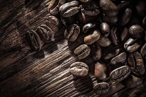 Coffee Seeds Wooden Board — Stock Photo, Image