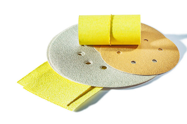abrsive tools set of snading materials isolated