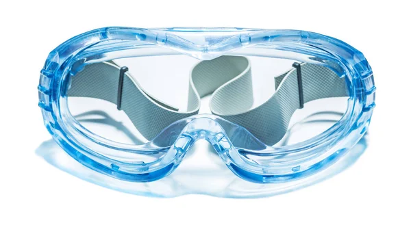 Blue colored working goggles isolated on white background — Stock Photo, Image