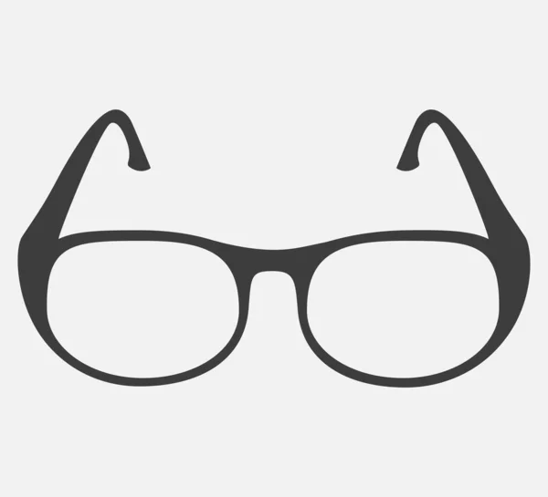 Ilustración Vectorial Gafas Negras Sobre Fondo Gris — Vector de stock