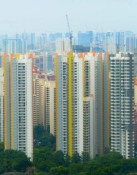 Singapur Daire Binaların Doğal Görünümü — Stok fotoğraf