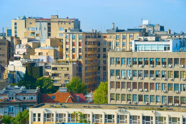 Arquitectura Urbana Desvanecida Del Centro Ciudad Bucarest Rumania — Foto de Stock