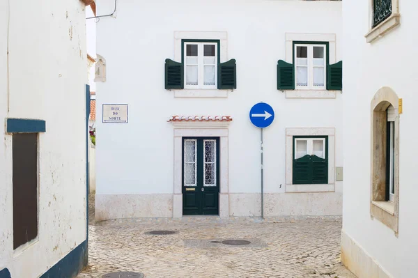 Rua Típica Cidade Costeira Ericeira Destino Turistas Famosos Portugal — Fotografia de Stock
