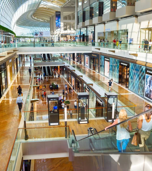 Cingapura Fevereiro 2017 Shopping Center Marina Bay Sands Resort — Fotografia de Stock