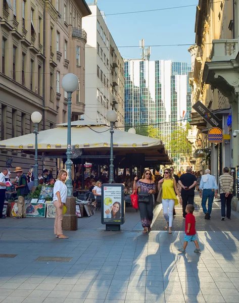 Zagreb Kroatien August 2017 Passanten Der Innenstadt — Stockfoto