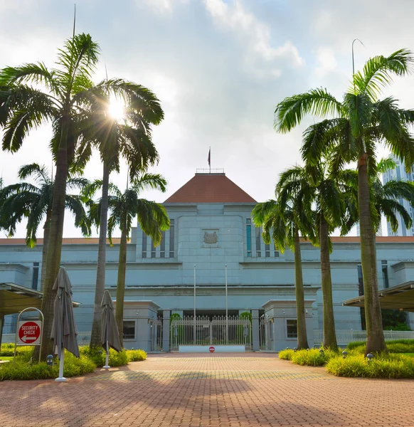 Vista Frontal Del Edificio Del Parlamento Singapur — Foto de Stock