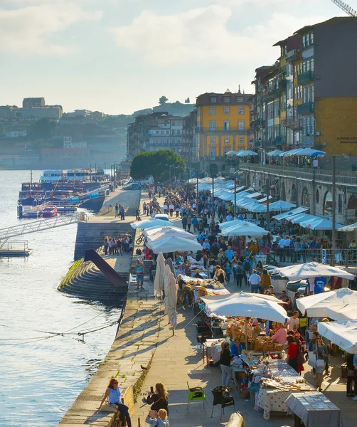 Porto Portugal Juin 2017 Des Gens Sur Quai Porto Porto — Photo