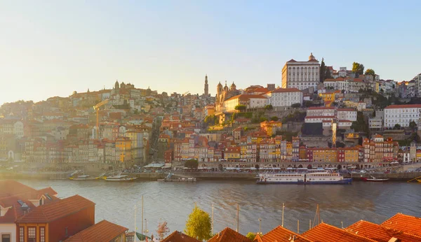 Панорама Порто Заході Сонця Португалія — стокове фото