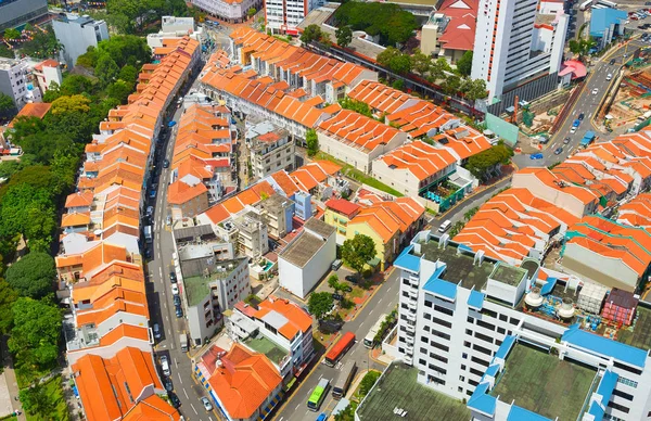 Birds Eye View Van Singapore Chinatown District — Stockfoto