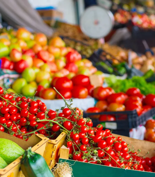 Kirschtomaten Auf Dem Bolhao Markt Porto Portugal — Stockfoto