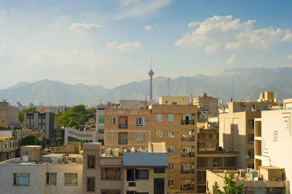 Festői Teherán Skyline Híres Milad Torony Teherán Irán — Stock Fotó